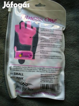 Új Olimp Fitness One női edző biciklis fitnesz kesztyű edzőkesztyű S