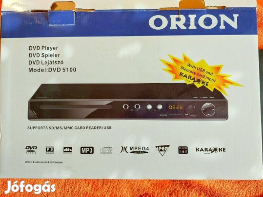 Új Orion DVD 5100 Karaoke DVD Lejátszó USB és Memóriakártya Olvasóva