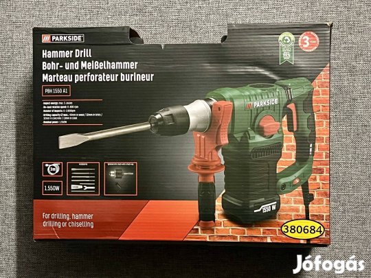 Új Parkside Pbh 1550 A1 1550W-os Vésőgép, Bontókalapács, 5J