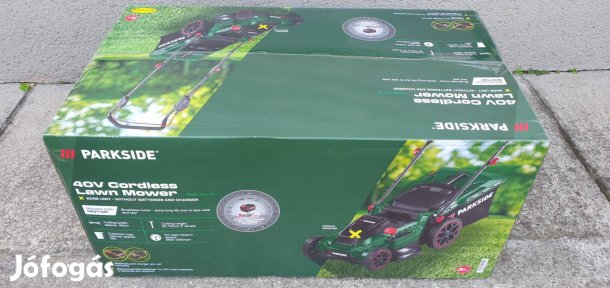 Új Parkside Prma 40-Li D2 akkumulátoros (2×20V) fűnyíró