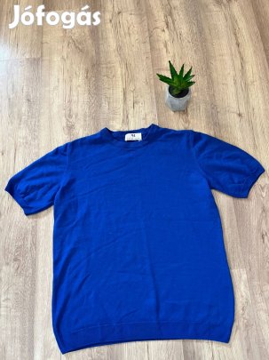 Új Peter Hahn királykék gyapjú póló Méret 44 (XL)