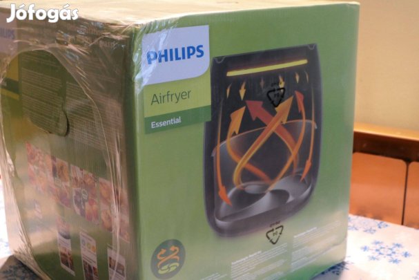 Új Philips HD9200 forrólevegős fritőz (olaj nélküli - olajsütő)