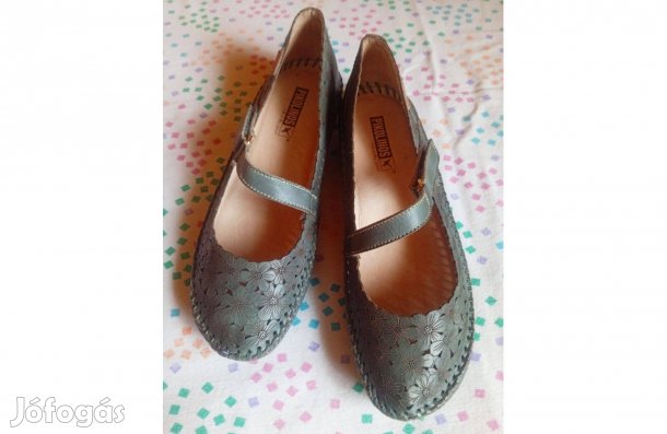 Új Pikolinos kékes szürke szandálcipő, szandál valódi bőr 37-es