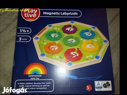 Új Playtive fejlesztő babajáték, mágneses labirintus, 1,5éves kortól,