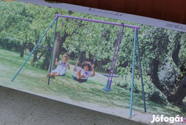 Új Plum kerti hinta (2+1db) fém állvánnyal (3-10 éveseknek)