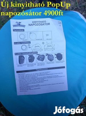 Új Pop-up kinyíló napsátor, napozó árnyékoló sátor 4900ft