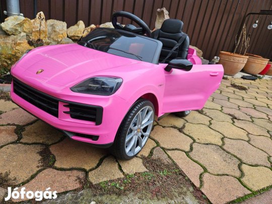 Új Porsche Cayenne elektromos akkumulátoros gyerek autó gumi kerék bőr