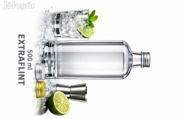 Új Prémium Csavaros Üvegpalack, Extraflint Kupakka Készletről