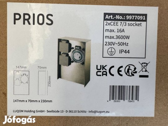 Új Prios Foranda Oszlopos Időzítő 2 db Acél Villanyoszlop 23 cm