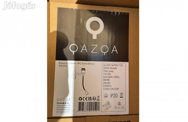 Új Qazqa Brescia Combi Arany Led Olvasókarral Fali Lámpa Világítás