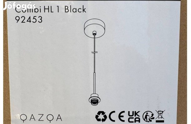 Új Qazqa Combi HL 1 Fekete 92453 Mennyezeti Lámpa Világítás Függeszték