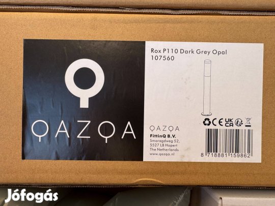 Új Qazqa Rox 110cm Modern Kültéri Oszloplámpa Lámpa Kerti Opál Szürke