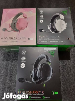Új Razer Blackshark V2 X Fekete/Fehér/Rózsaszín Fejhallgató