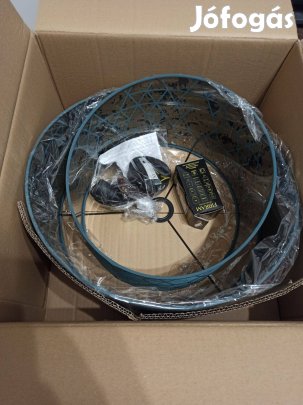 Új Rézo türkiz mennyezeti lámpa (csillár zsinóron)