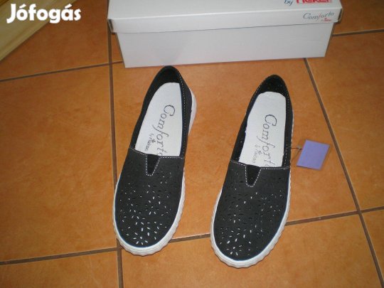 Új Rieker Comforto cipő 37es 37 fekete színben