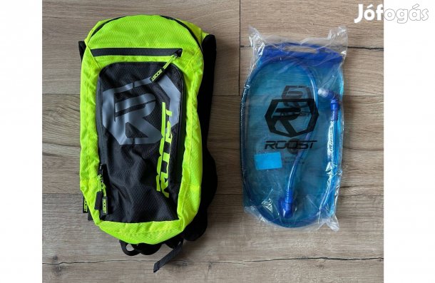 Új Roost MX fluo sárga ivóhátizsák, hidratációs enduro/túra hátizsák