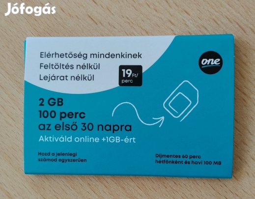Új SIM kártya ONE