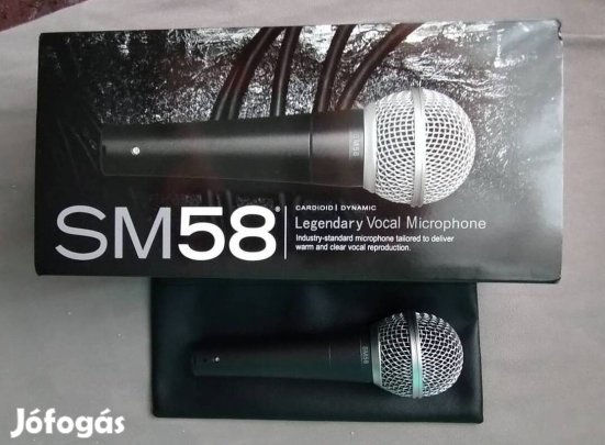 Új SM 58 mikrofon dobozában áron alul