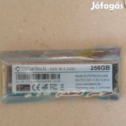 Új SSD, Valuetech Supersonic M.2 2280 256GB