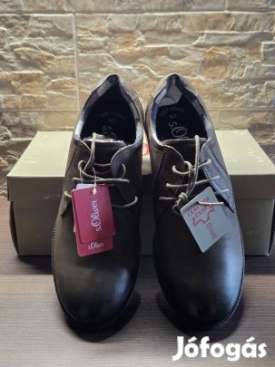 Új S.Oliver 43-as férfi Valódi Bőr cipő