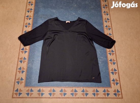 Új S.Oliver előkelő - különleges anyagú - fekete felsőrész 44 (mell57)