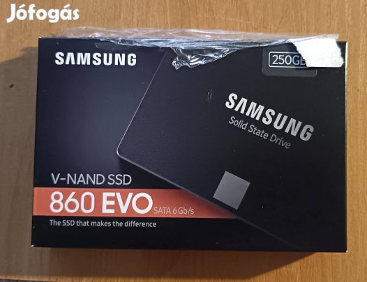 Új Samsung 860 Evo SSD 250 GB SATA 6GB/s