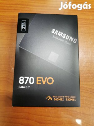 Új Samsung 870 Evo 2TB-os Sata SSD dobozában eladó
