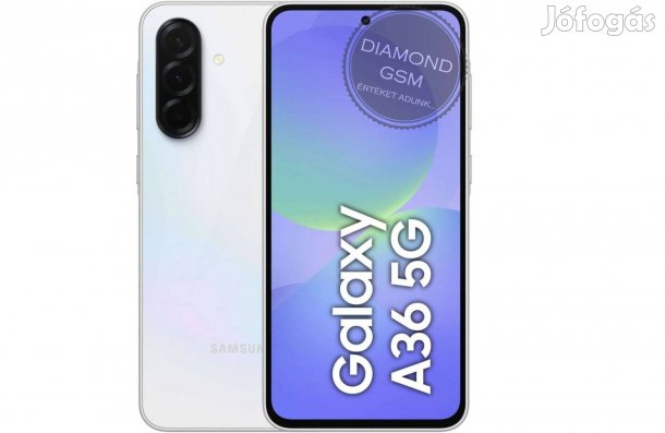Új Samsung A36 A366B 5G 128GB 6GB Dual, Fehér színben,