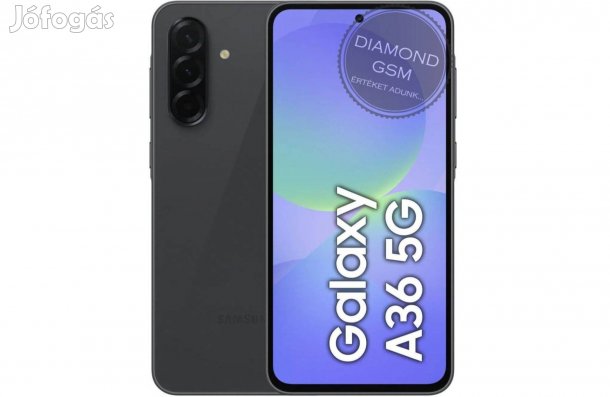 Új Samsung A36 A366B 5G 128GB 6GB Dual, Fekete színben,