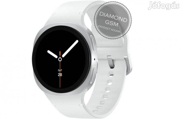 Új Samsung Galaxy L335 Watch8 LTE 44mm Ezüst színben,