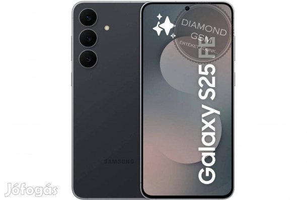 Új Samsung S731B/DS S25FE 5G 128GB 8GB Dual, Fényes Fekete,