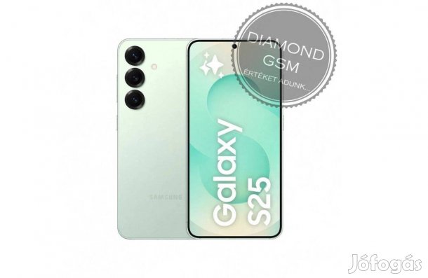 Új Samsung S931B/DS S25 5G 128GB 12GB Dual, Menta színben