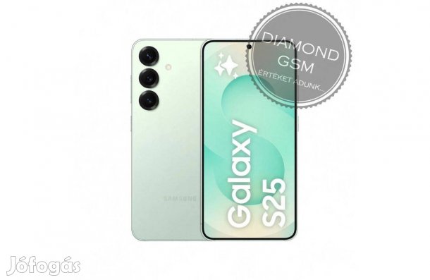 Új Samsung S931B/DS S25 5G 128GB 12GB Dual, Menta színben,