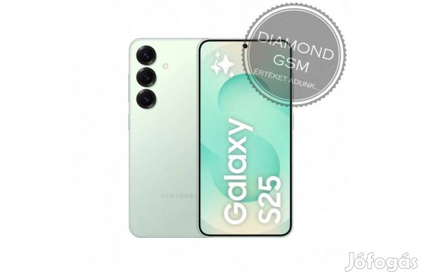 Új Samsung S931B/DS S25 5G 128GB 12GB Dual, Menta színben,