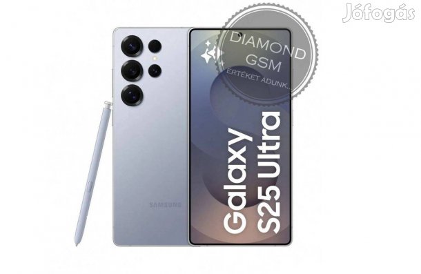 Új Samsung S938B/DS S25 Ultra 5G 256GB 12GB Dual, Ezüstkék Titán színb