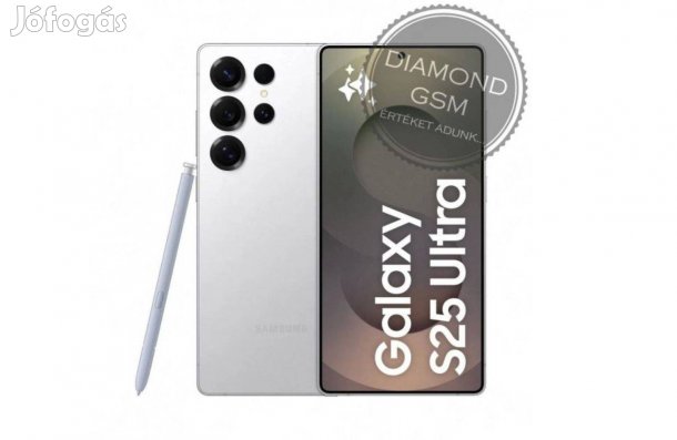Új Samsung S938B/DS S25 Ultra 5G 256GB 12GB Dual, Fehéres Szürke Titán