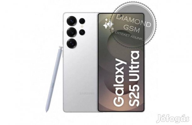 Új Samsung S938B/DS S25 Ultra 5G 256GB 12GB Dual, Fehéres Szürke Titán