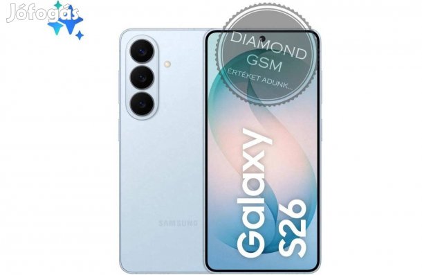Új Samsung S942B/DS S26 5G 256GB 12GB Dual, Égkék színben,