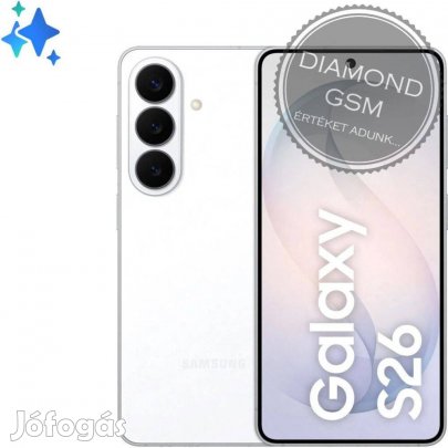 Új Samsung S942B/DS S26 5G 512GB 12GB Dual, Fehér színben,