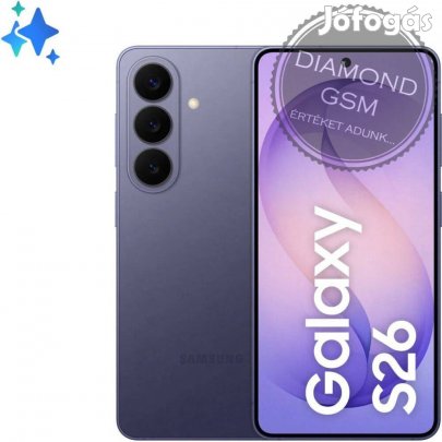 Új Samsung S942B/DS S26 5G 512GB 12GB Dual, Kékeslila