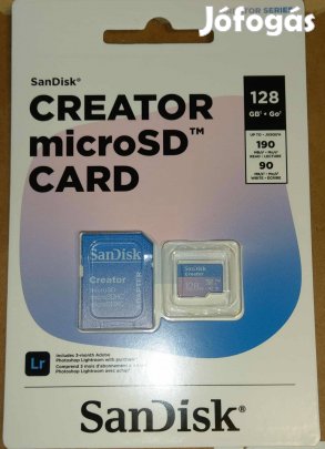 Új Sandisk 128 GB Microsd kártya