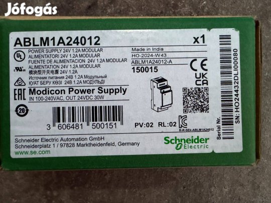 Új Schneider Electric Ablm1A24012 Modicon Modular Tápegység DIN 1f 30W