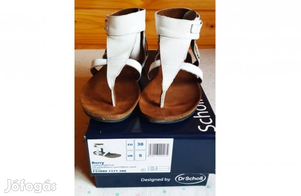 Új Scholl Berry valódi bőr fehér bokapántos szandál 38 -as féláron!