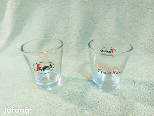 Új Segafredo üveg kávéspohár