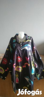 Új Shein curve mintás egyedi alkalmi extra hosszú ing blúz 