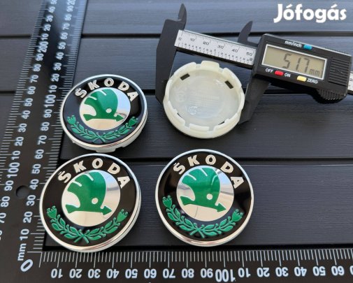 Új Skoda 55mm Felni Alufelni Kupak Felniközép Felnikupak 6U0601151L