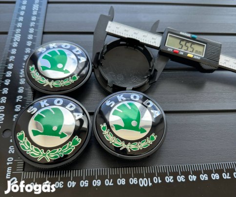 Új Skoda 65mm Felni Alufelni Kupak Felniközép Felnikupak 3B7601171