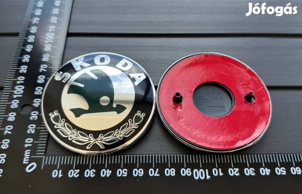 Új Skoda 80mm Embléma JEL Logo 1U0853621C Csomagtartó Géptető