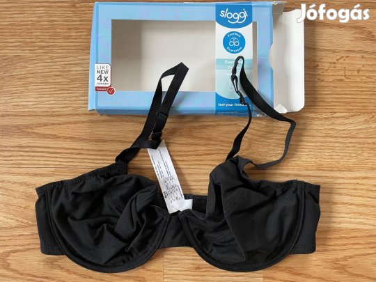 Új Sloggi Fekete merevítős melltartó szivacs nélkül 75C