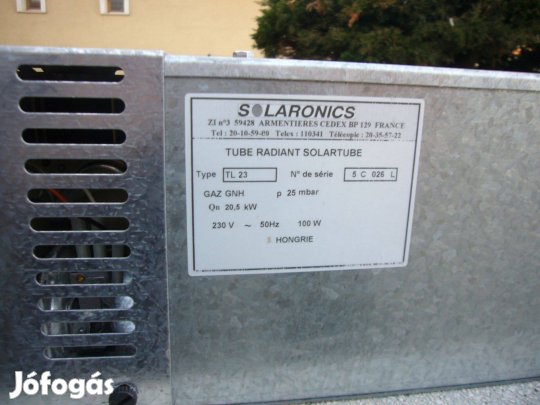 Új Solaronics TL 23 ipari sötétsugárzó